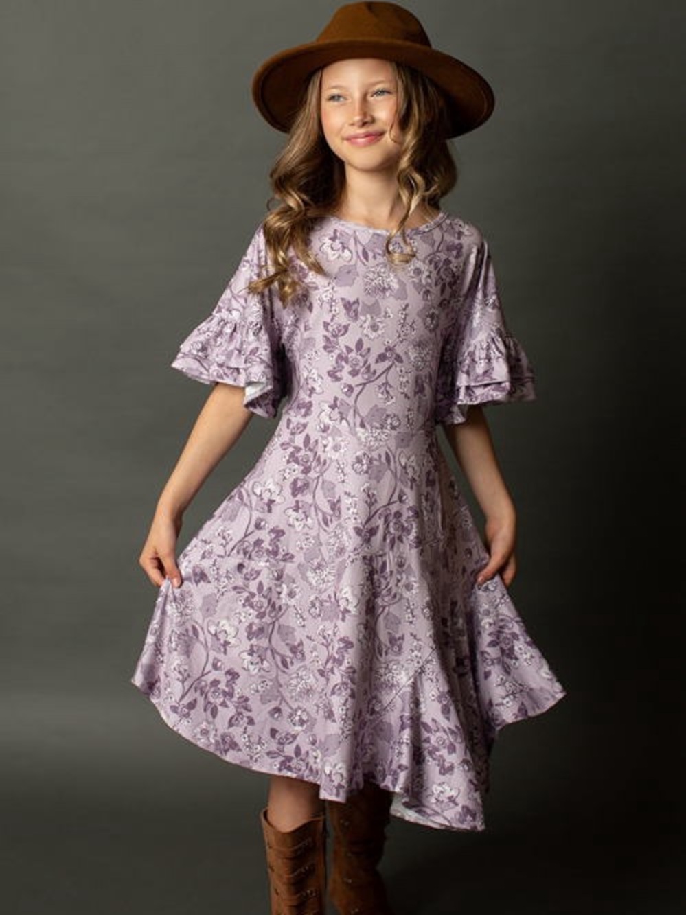 New Joyfolie EMILIA DRESS IN LAVENDER FLORAL